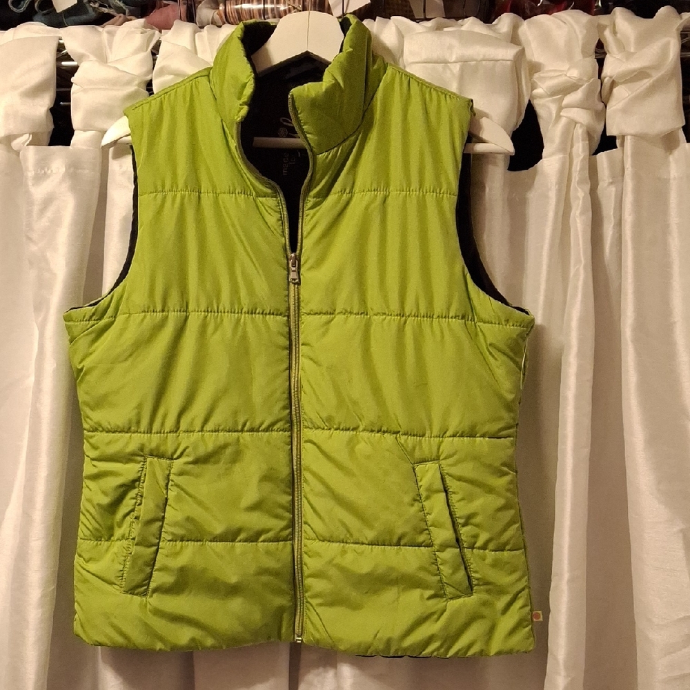 Made for Life Lime Green Women's Quilted Vest Med